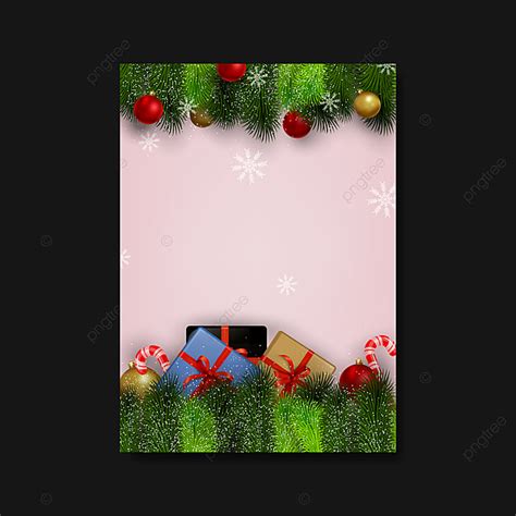 Christmas Blank Flyer Template Simple Design Background Vector Template