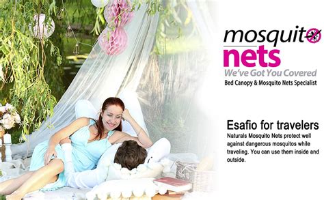 Esafio Mosquito Net For Bed Large White Bed Canopy For Girls Hanging