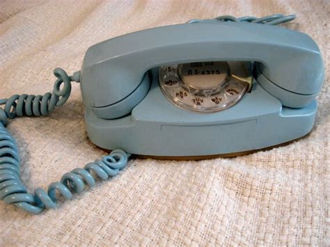 Vintage Princess Rotary Phone 1960s Turquoise Blue Western