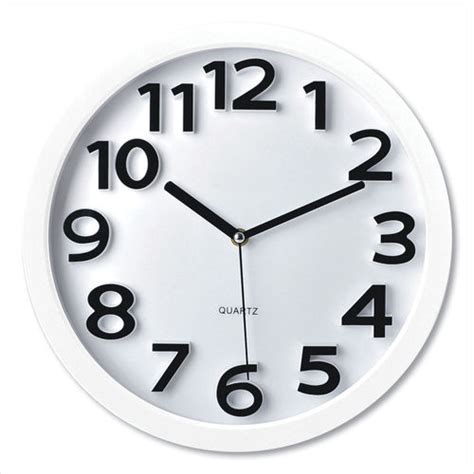 Wall Clock With Raised Numerals And Silent Sweep Dial By Victory Light