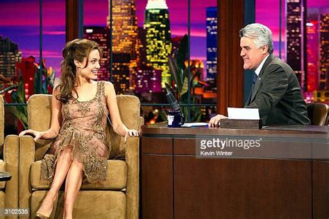 Angelina Jolie Appears On The Tonight Show With Jay Leno Photos And Premium High Res Pictures