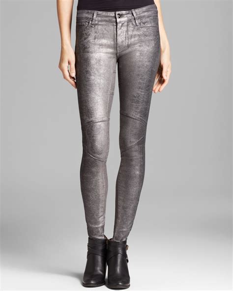 Lyst Koral Jeans Mid Rise Skinny In Gunmetal In Gray