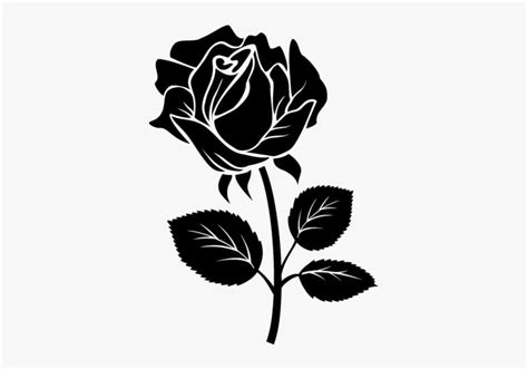Transparent Rose Stencil Png Image, Rose Sketch Png - Stencil Rose Svg