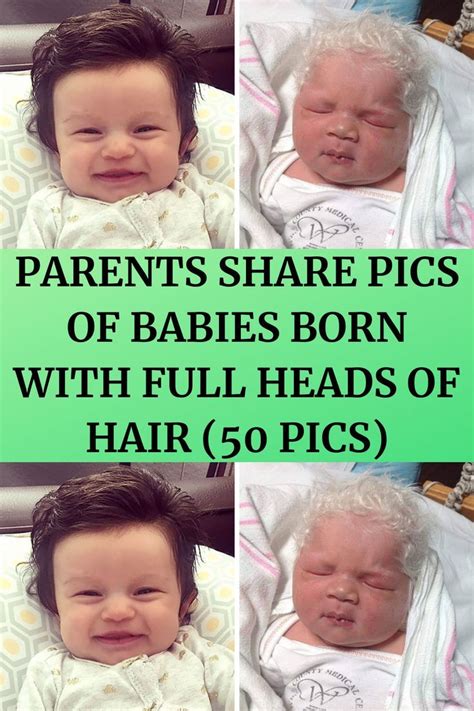 Parents Share Pics Of Babies Born With Full Heads Of Hair Pics Artofit