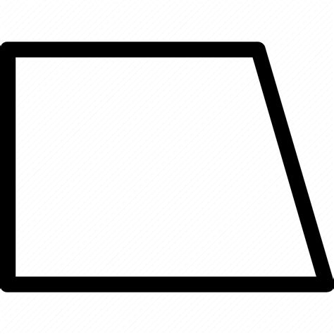 Basic Geometrical Math Shape Trapezium Trapezoid Icon Download