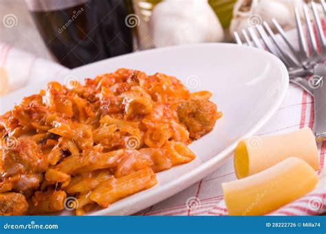 Oven Baked Pasta Stock Photo Image Of Delicious Edible 28222726