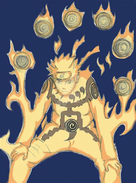Naruto Bijuu Mode Colored By Shadow Chan15 On Deviantart