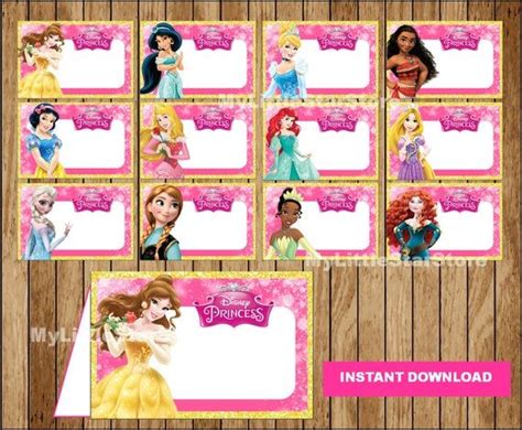 Disney Princess Food Labels Printable Disney Princess Food Etsy In