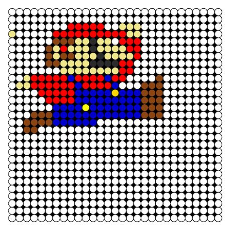 A Pixel Art Template Of Mario S Red Hat Perler Bead Templates Perler Sexiz Pix