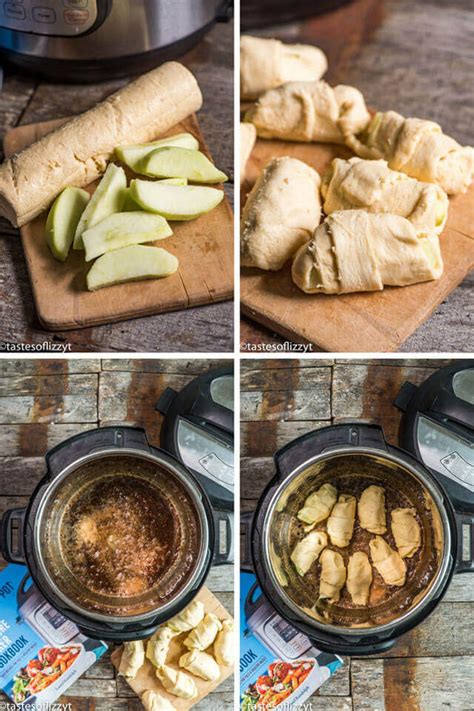 Drop the oats mixture by the spoonful on top of apples. Instant Pot Apple Dumplings {Pressure Cooker Apple Dessert ...