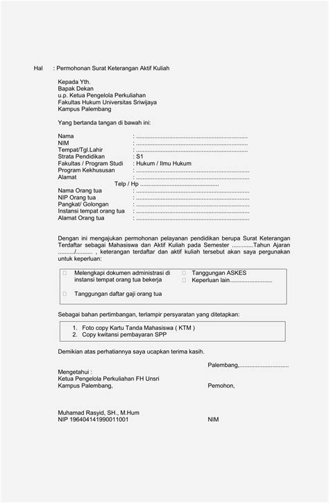 Contoh surat izin tidak masuk kuliah. Contoh Surat Izin Dari Kampus Untuk Perusahaan - Bagi ...