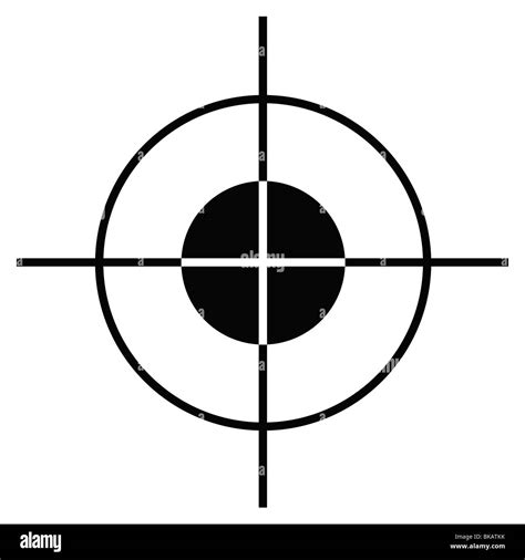 Sniper Target Scope Or Sight Isolated On White Background Stock Photo