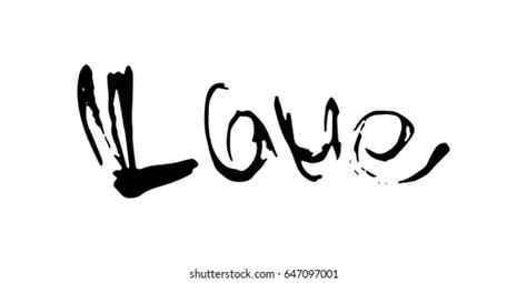Love Calligraphy Vector Stock Vector Royalty Free 647097001