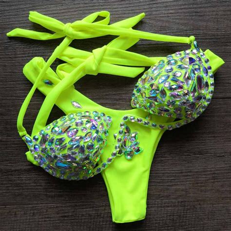 Luxury Rhinestones Bikini Diamond Bikini Crystal Swimwear 2023 28swim