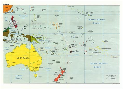 1up Travel Maps Of Pacific Island Oceania Political Map 1997 442k
