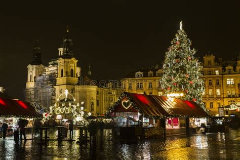 Prague 1 December 2014 Old Town Square At Christmas Time Prague