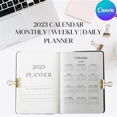 Canva 2023 Planner Templates Printable And Editable With Canva Etsyde