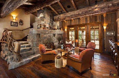 Log Cabin Interior Rustic Living Room Design Cabin Interior Design