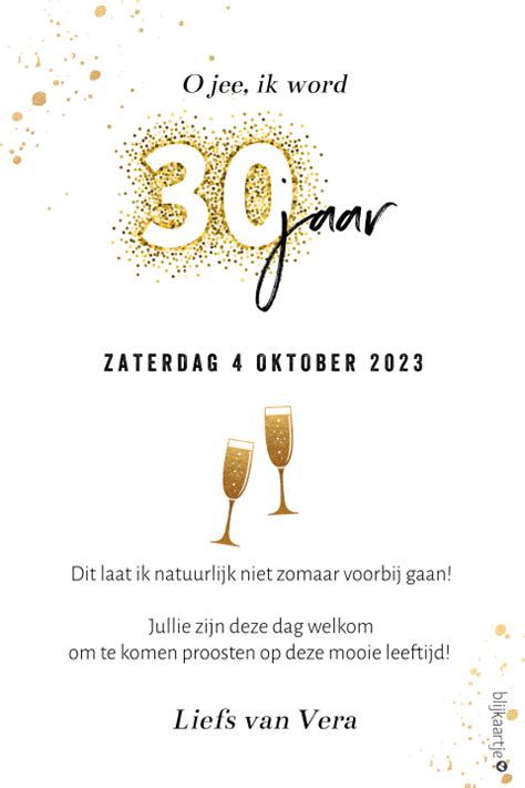 Foto En Wijn Uitnodiging Voor Verjaardag 30 Jaar