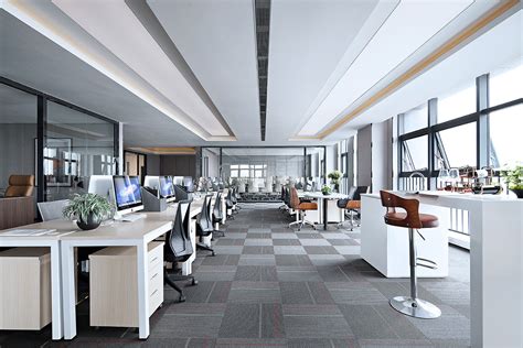 600平米办公室装修案例效果图 科技与现代办公室设计 意辰装饰