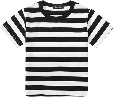 Boys Black And White Striped T Shirt Pugsley Costume Top Shirts 3t 10