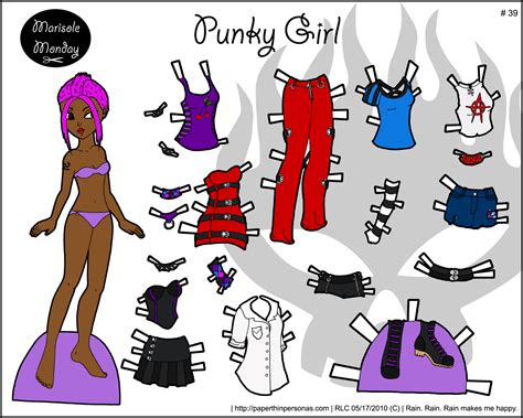 Marisol Monday Punky Girl Paper Doll • Paper Thin Personas
