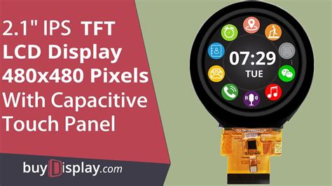 480x480 Round Ips Tft Lcd Display 21 Inch Capactive Touch Circle