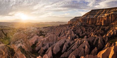 View Sunset Aktepe Hill Landscape Photographer Travel Cappadocia