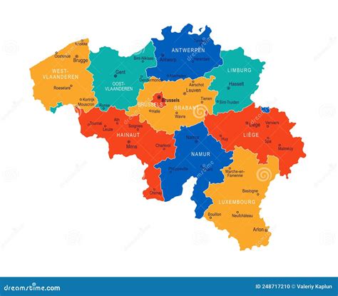 Belgium Highly Detailed Editable Political Map With L Vrogue Co
