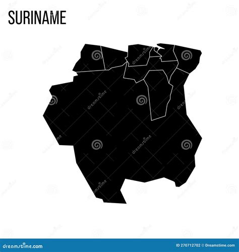 Suriname Political Map Administrative Divisions Districts Stock Vector The Best Porn Website