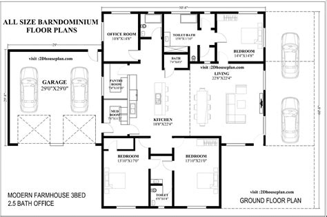 Barndominium Floor Plans Story Bedroom With Shop Barndominium Floor