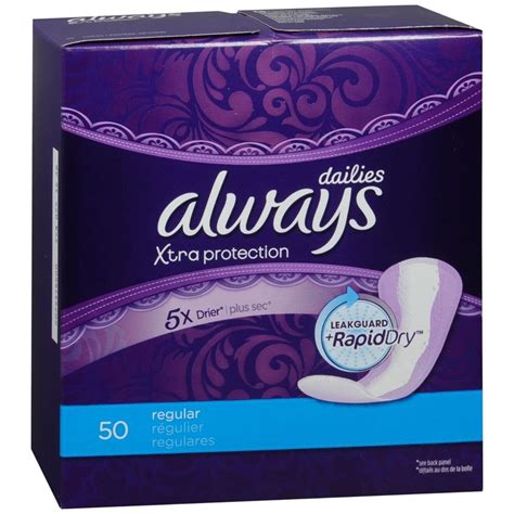 Always Xtra Protection Dailies Liners Regular Unscented Ea