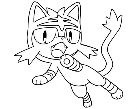 Litten Pokemon Coloring Page Coloring Pages 4 U