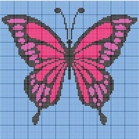 Butterfly C C Crochet Blanket Graphgan Pattern Afghan Corner Etsy