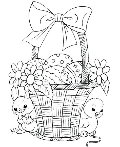 Easter Chick Coloring Pages At Free Printable