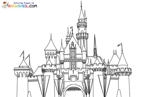 Pics Of Disneyland Printable Coloring Page Castle Col