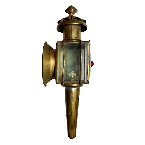 Antique Traditional Brass Carriage Lantern Oil Coach Light Scranton