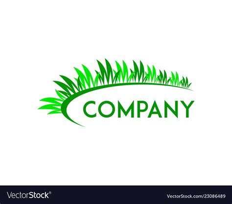 Grass Logo Design Template Royalty Free Vector Image