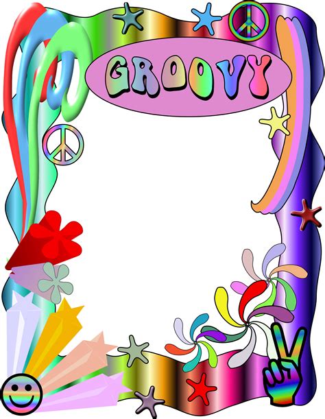 Hippie Clipart Border Hippie Frame Png Transparent Png Full Size