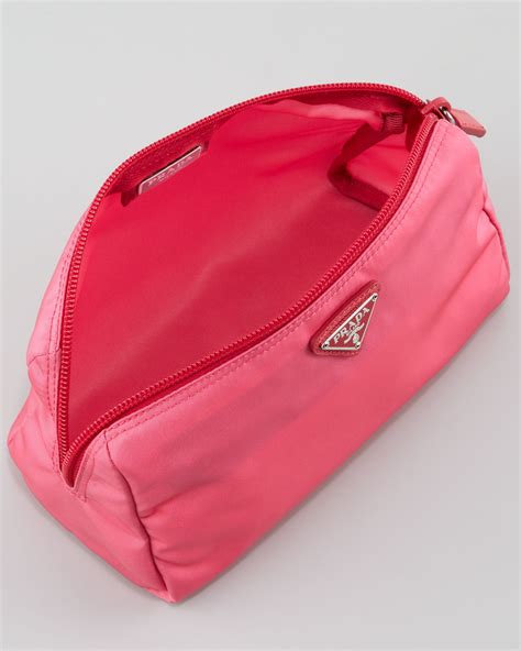 Lyst Prada Vela Cosmetic Bag In Pink