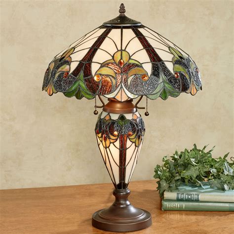 Clavillia Stained Glass Table Lamp With Led Bulbs