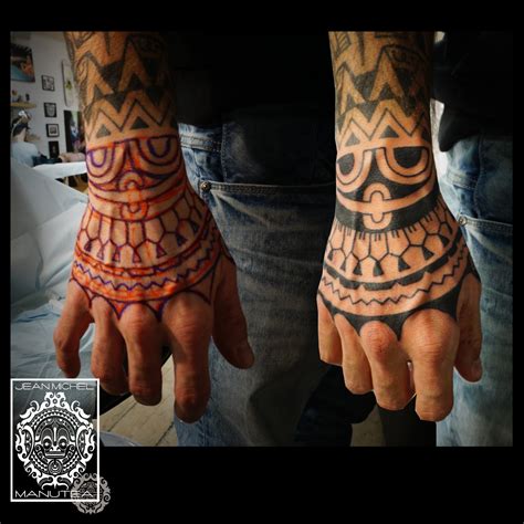 If you have no problem having it where the world can see, maybe choose your hand as the placement. Tatouages polynesiens et nordic : hand tattoo