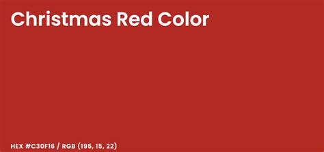 Christmas Red Hex Code • Peanut Designs