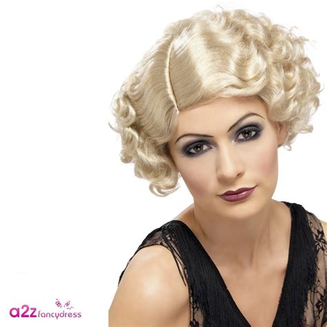 20 S Flirty Flapper Wig Blonde Adult Accessory Accessories From A2z Fancy Dress Uk