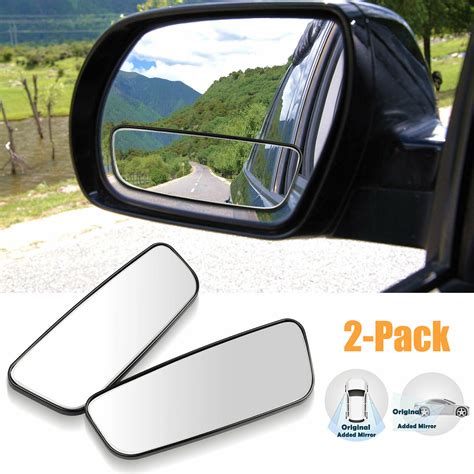 2pcs Car Stick On Hd Glass Rear View Blind Spot Convex Wide Angle Mirrors Ebay