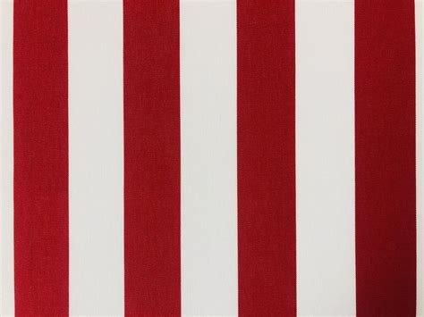 Red And White Striped Dralon Outdoor Fabric Acrylic Teflon Waterproof