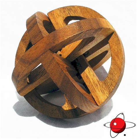 Galaxy Sphere Wood Puzzle Brain Teaser Wooden New 3d Mind Bender Wood