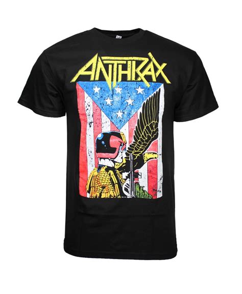Anthrax Anthrax Dredd Eagle T Shirt Men Loudtrax