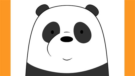 how to draw panda we bare bears youtube