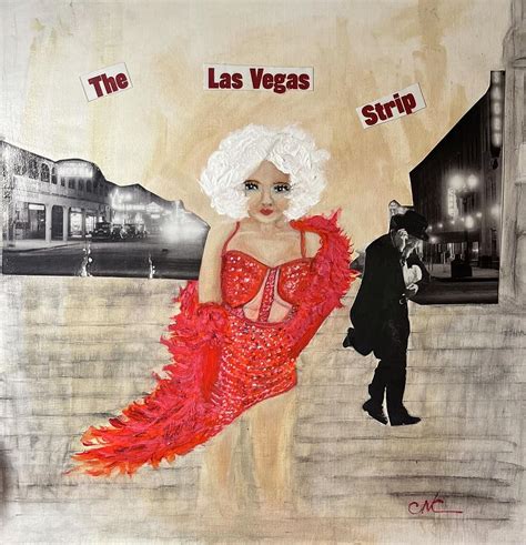 Red Dress Las Vegas Mixed Media By Connie Carleton Fine Art America
